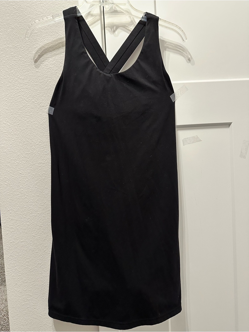 FLX Black Cross-Back Women's Urban Commuter Dress with romper under size S